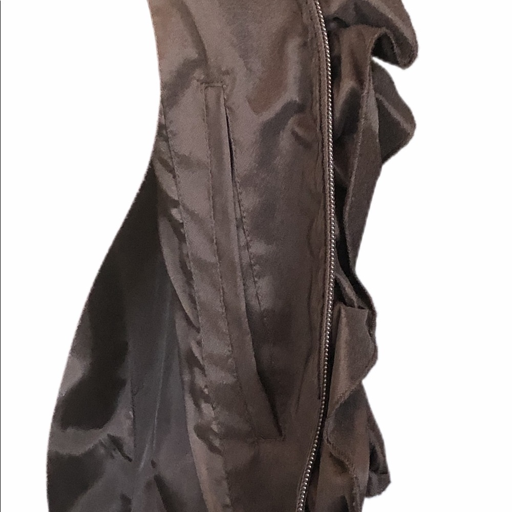 Dons Collection Ruffled Black Taffeta Coat - M - Picture 5 of 8